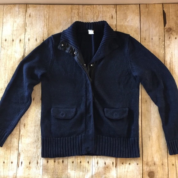 J. Crew Sweaters - J. Crew 100% linen navy blue cardigan. Size small
